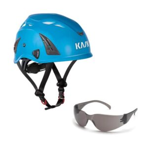 KASK Schutzhelm, Bauhelm, Plasma AQ - Arbeitsschutz-Helm + Schutzbrille grau - EN 397