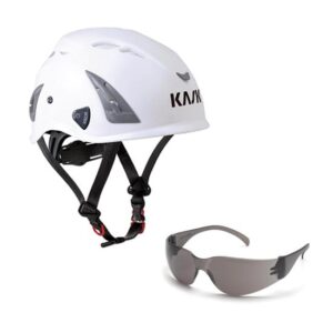 KASK Schutzhelm, Bauhelm, Plasma AQ - Arbeitsschutz-Helm + Schutzbrille grau - EN 397