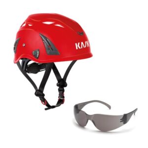 KASK Schutzhelm, Bauhelm, Plasma AQ - Arbeitsschutz-Helm + Schutzbrille grau - EN 397
