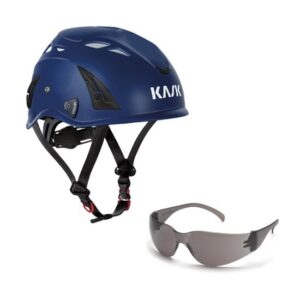 KASK Schutzhelm, Bauhelm, Plasma AQ - Arbeitsschutz-Helm + Schutzbrille grau - EN 397