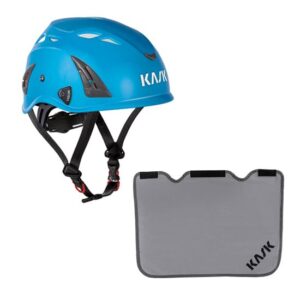 KASK Schutzhelm, Industriekletterhelm Plasma AQ - Arbeitsschutzhelm, Drehrad + Nackenschutz grau mit BG Bau Förderung