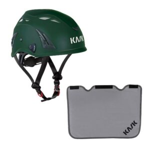 KASK Schutzhelm, Industriekletterhelm Plasma AQ - Arbeitsschutzhelm, Drehrad + Nackenschutz grau mit BG Bau Förderung