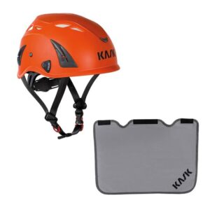 KASK Schutzhelm, Industriekletterhelm Plasma AQ - Arbeitsschutzhelm, Drehrad + Nackenschutz grau mit BG Bau Förderung