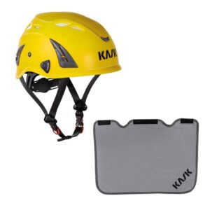 KASK Schutzhelm, Industriekletterhelm Plasma AQ - Arbeitsschutzhelm, Drehrad + Nackenschutz grau mit BG Bau Förderung