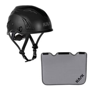 KASK Schutzhelm, Industriekletterhelm Plasma AQ - Arbeitsschutzhelm, Drehrad + Nackenschutz grau mit BG Bau Förderung