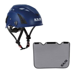 KASK Schutzhelm, Industriekletterhelm Plasma AQ - Arbeitsschutzhelm, Drehrad + Nackenschutz grau mit BG Bau Förderung