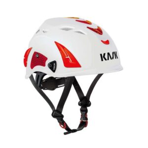 KASK Schutzhelm, Industriekletterhelm Plasma HI VIZ - Arbeitsschutzhelm, Drehrad, Reflexstreifen, EN 397