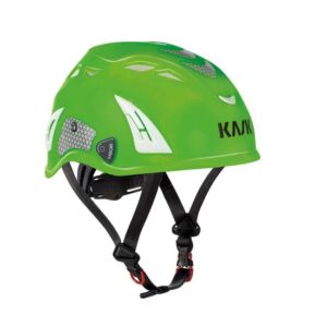 KASK Schutzhelm, Industriekletterhelm Plasma HI VIZ - Arbeitsschutzhelm, Drehrad, Reflexstreifen, EN 397