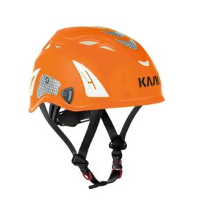 KASK Schutzhelm, Industriekletterhelm Plasma HI VIZ - Arbeitsschutzhelm, Drehrad, Reflexstreifen, EN 397