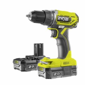 RYOBI Akku-Bohrschrauber R18DD2-202S ONE+ Akkuschrauber, Akkubohrer, Schrauber mit 40Nm Drehmoment, 18V