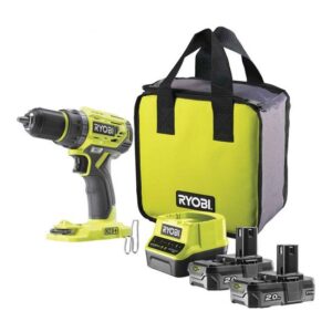 RYOBI Akku-Bohrschrauber R18DD7-220S ONE+ Akkuschrauber, Bohrmaschine, Drehmoment 60Nm, 18V, 2Ah