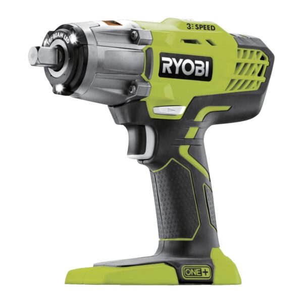 RYOBI Akku-Schlagschrauber R18IW3-0 18V, 1/2" + 1/4" Adapter, 400 Nm, 3-Gang, LED – Bild 2