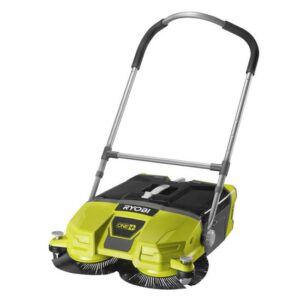 RYOBI Akku-Kehrmaschine R18SW3-0, Straßenfeger, Radialbesen, Kehrbesen, 17L Kehrgutbehälter, 18V