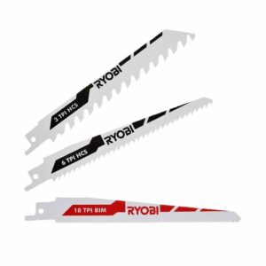 RYOBI Säbelsägeblatt-Set Holz und Metall 3-teilig RAK3RBWM, Sägeblatt, Tigersägeblatt, Reciprosägeblatt