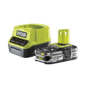 RYOBI Akku u. Schnellladegerät RC18120-115 18V, 1.5Ah Akku, Lithium-Ionen, Batterie, Ladegerät