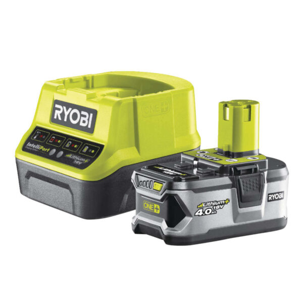 RYOBI Akku u. Schnellladegerät RC18120-140 18V, 4Ah Akku, Lithium-Ionen, Batterie, Ladegerät – Bild 2
