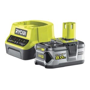 RYOBI Akku und Schnellladegerät RC18120-150 18V, 5Ah Akku, Lithium-Ionen, Batterie, Ladegerät