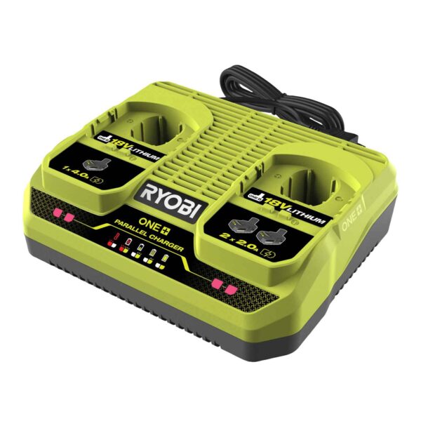 RYOBI Akku-Ladegerät RC18240 18V, 4 A Ladestrom, Ladestation, Batterieladegerät – Bild 2