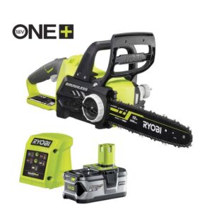 RYOBI Akku-Kettensäge RCS1830-140B 18V 4Ah, Schwertlänge 30cm, Motorkettensäge, Motorsäge, Akku-Säge, Bürstenloser Motor