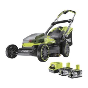 RYOBI Akku-Rasenmäher RY18LMX40A-240 18V 4Ah, 40cm Schnittbreite, 700m² Reichweite, Akku-Mulchgerät