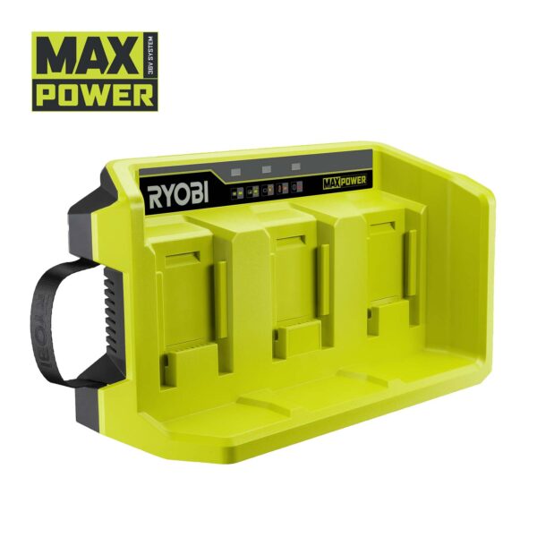 RYOBI Ladegerät RY36C3PA MAX POWER 36V, Charger, Ladestation für RYOBI 36 Volt Akkus, Ladestrom 4 A, 3 Steckplätze – Bild 2