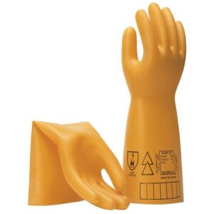 Elektriker Handschuhe 500 Volt, Elektro Handschuh, Naturlatex, störlichtbogengeprüft, säure- u. ölbeständig