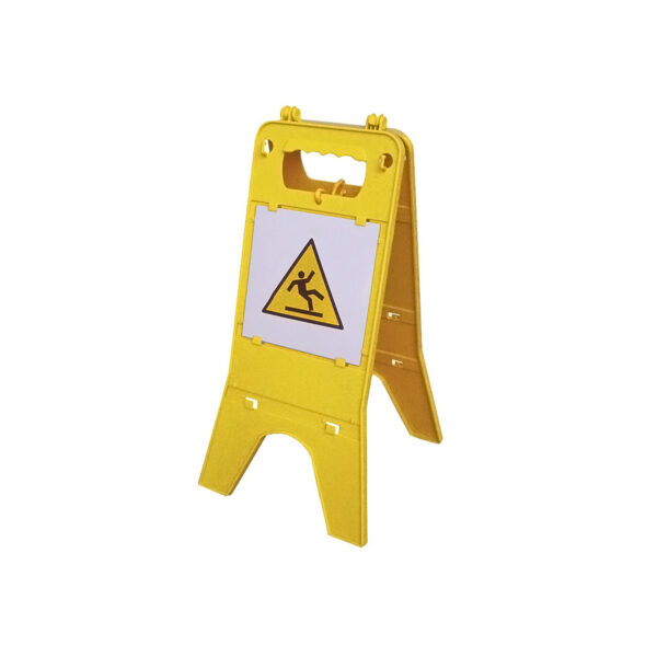 Warnaufsteller Warnschild individuell - mit Klemmlaschen gelb 30x58 cm austauschbar – Bild 2