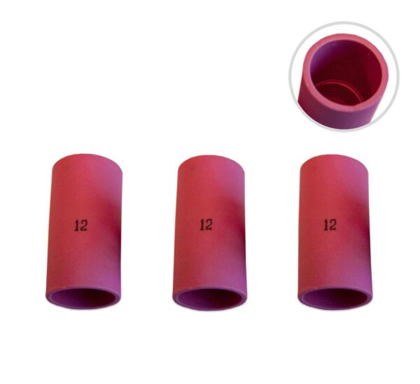 WIG Gasdüse für Gaslinse, Keramikdüse für WIG-Brenner SR17 / SR18 / SR26, VPE 3 Stück – Bild 2