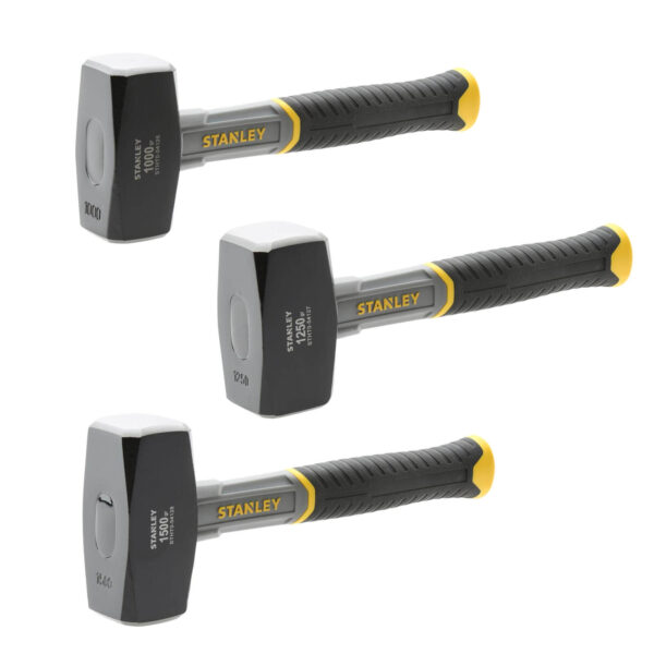 STANLEY Fäustel Fiberglas - Ausführungen 1000, 1250 o. 1500g - Antirutschgriff, Steinmetz Hammer – Bild 2