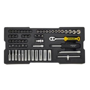 STANLEY STMT1-74175 TransModul 1/4 Zoll Steckschlüssel und Zubehör Set für Werkstattwagen-System - 60-teilig, mit Bit-Einsätzen aus S2-Stahl
