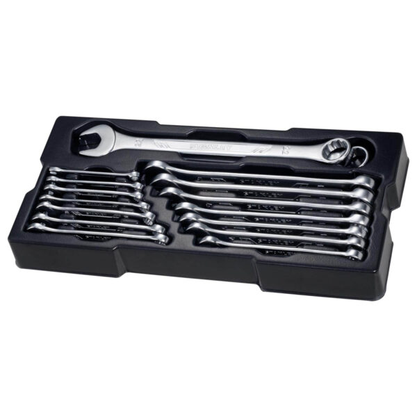 STANLEY STMT1-74178 TransModul Ring-Maulschlüssel Set für Werkstattwagen System, 16-teilig - Werkzeug aus Chrom-Vanadium Stahl – Bild 2