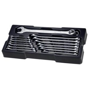 STANLEY STMT1-74178 TransModul Ring-Maulschlüssel Set für Werkstattwagen System, 16-teilig - Werkzeug aus Chrom-Vanadium Stahl