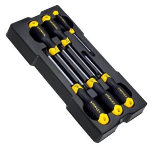 STANLEY STMT1-74182 TransModul Schraubendreher Cushiongrip Set Torx 6-teilig - Teil des Werkstattwagen System, aus hochwertigem Chrom-Vanadium Stahl