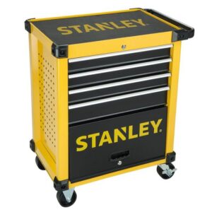 STANLEY STMT1-74305 Werkstattwagen mit 4 Schubladen - verschließbarer Werkzeugwagen auf Rollen - Gesamtbelastbarkeit bis 300 kg