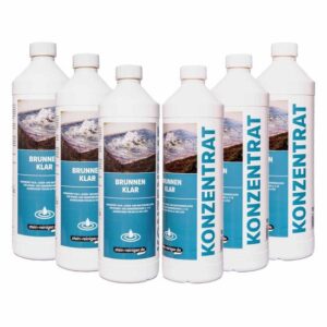 stein-reiniger Brunnen Klar Konzentrat 1 Liter - Brunnen-Reiniger, mühelos Algen Kalk und Bakterien beseitigen