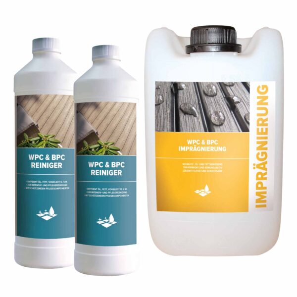 stein-reiniger WPC & BPC Reiniger 2L & Imprägnierung 5L Set XL - Reinigung & Pflege – Bild 2