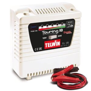 Telwin Elements TOURING 18 Autobatterie Ladegerät für 12V/24V Batterien, Ladestrom bis zu 13 A, Kapazität bis zu 180 Ah