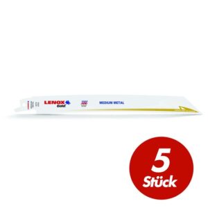 5 Stück Lenox Säbelsägeblatt TiN Metall für Metall