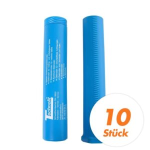 Technolit Elektrodenköcher - Elektrodenbehälter - Drehpack - Durchmesser Ø 55 mm - bedruckt - passend für alle Stabelektroden - 10 Stück