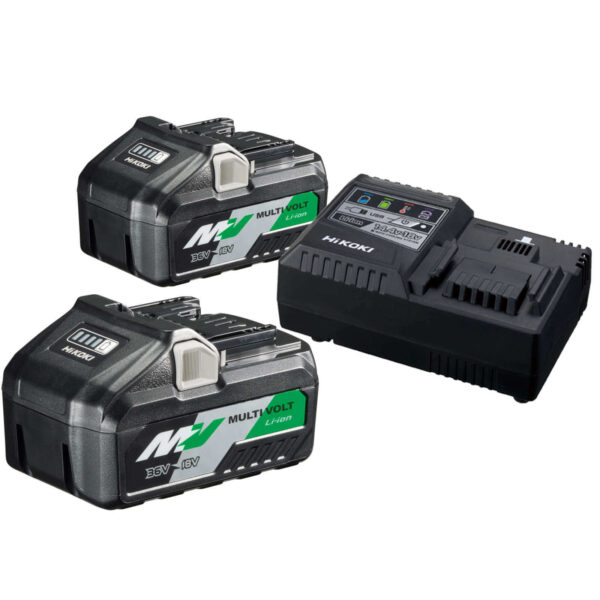 Hikoki Booster Pack UC18YSL3WFZ - 2x Akku+Ladegerät - Akkupack, intelligente Verbindungstechnik - Li-ion 4 Ah 18 V – Bild 2
