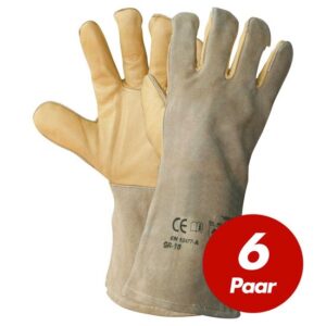 TEXXOR Schweißerschutzhandschuhe VESUV 1207 mit durchgehendem Baumwollfutter Größe 10 - 6 Paar