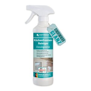HOTREGA Küchenfronten Reiniger Hochglanz 500 ml SET + Microfasertuch 40 x 40 cm