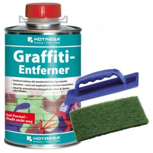 HOTREGA Graffiti Entferner 1 L SET + Handpadhalter + Handpad grün 11 x 25 cm