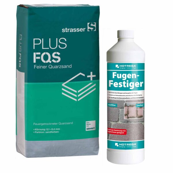 HOTREGA Fugen Festiger 1 Liter + Quarzsand 10 kg - Gebrauchsfertige lösungsmittelfreie Kunststoffdispersion auf Acrylatbasis – Bild 2