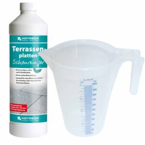 HOTREGA Terrassenplatten SCHONREINIGER SET + Messbecher 1L