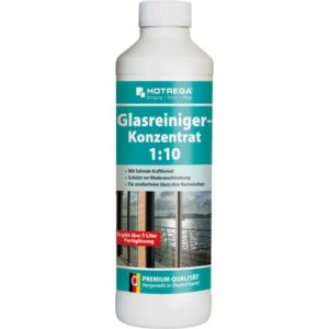 HOTREGA Glasreiniger 1:10 Konzentrat 500ml, Reinigung Glasflächen, Reiniger Glas