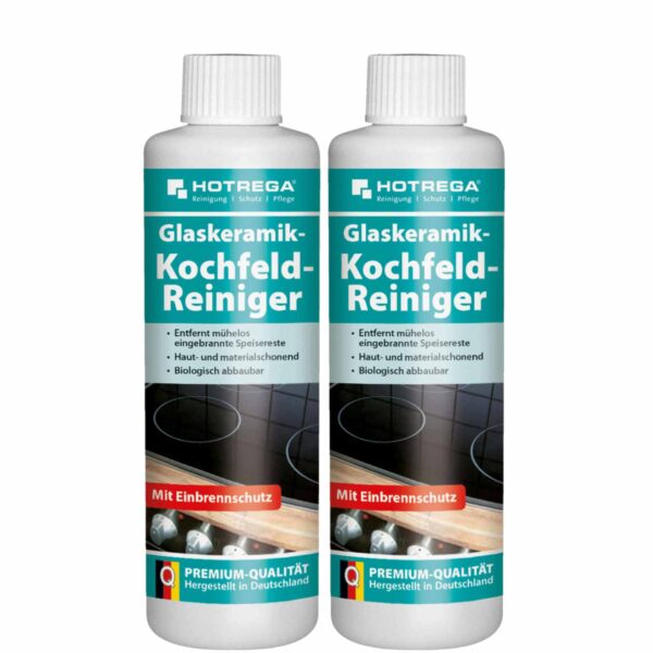 HOTREGA Glaskeramik Kochfeld Reiniger 250 ml, Ceranfeldreiniger, Kochfeldreiniger, Herdreiniger, Herdplattenreiniger – Bild 2