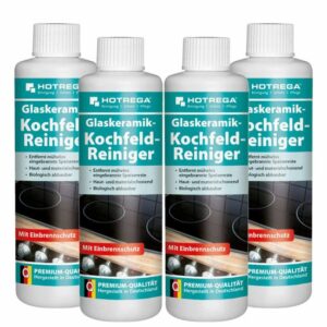HOTREGA Glaskeramik Kochfeld Reiniger 250 ml, Ceranfeldreiniger, Kochfeldreiniger, Herdreiniger, Herdplattenreiniger