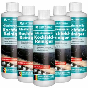 HOTREGA Glaskeramik Kochfeld Reiniger 250 ml, Ceranfeldreiniger, Kochfeldreiniger, Herdreiniger, Herdplattenreiniger