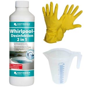 HOTREGA 2in1 Whirlpool Desinfektion 500 ml Konzentrat SET + Messbecher 1L